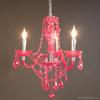 hot pink teardrop chandelier - mini