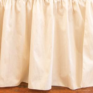 ivory faux silk skirts dust