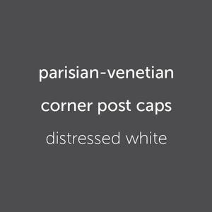 parisian caps (4) distressed white