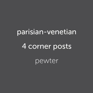 parisian poles (4) pewter