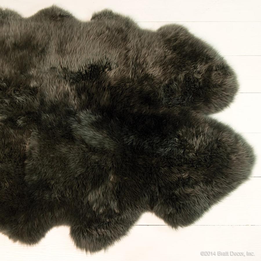 sheep skin fur rugs slate