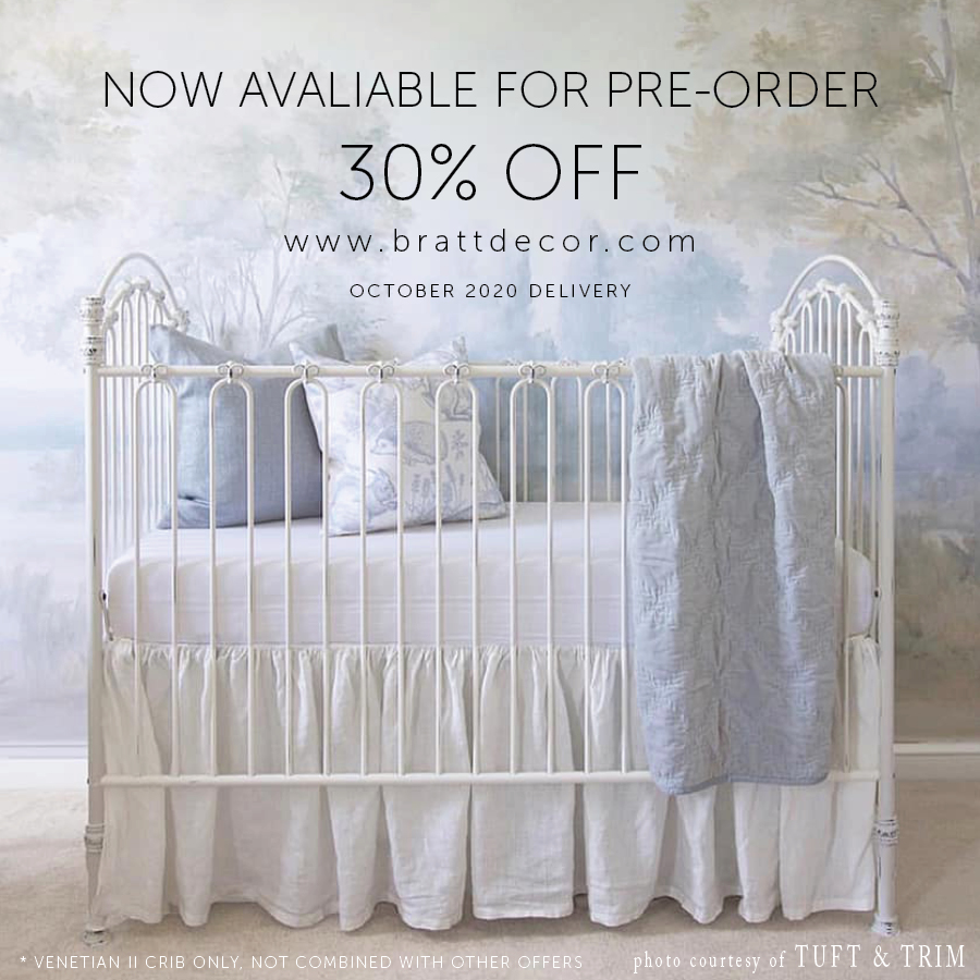 distressed white crib