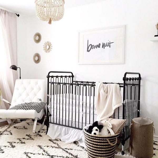 dark crib nursery ideas