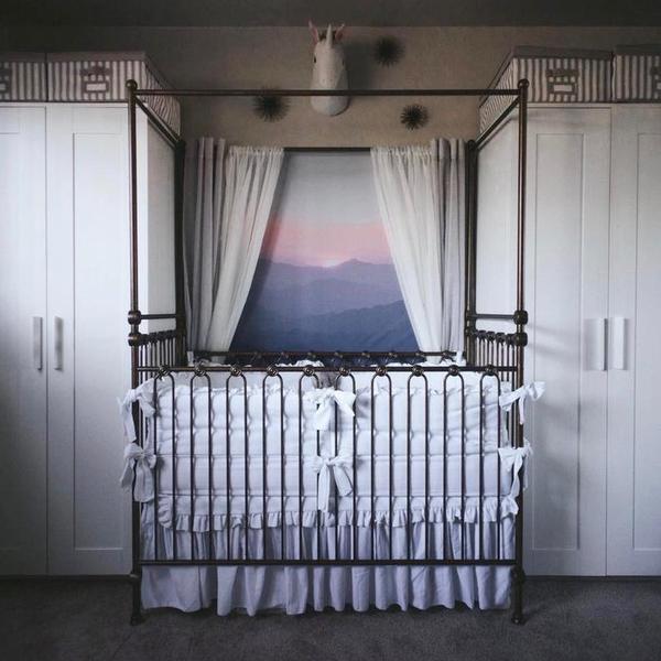 gold canopy crib