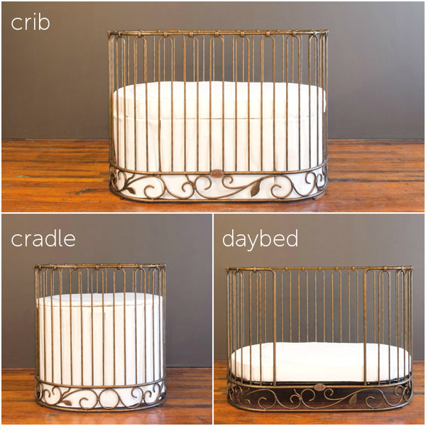 black round crib