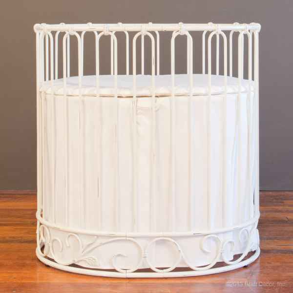 Jadore Crib Cradle Distressed White