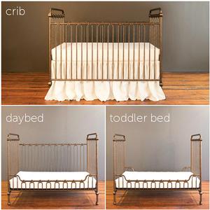 gold metal baby crib