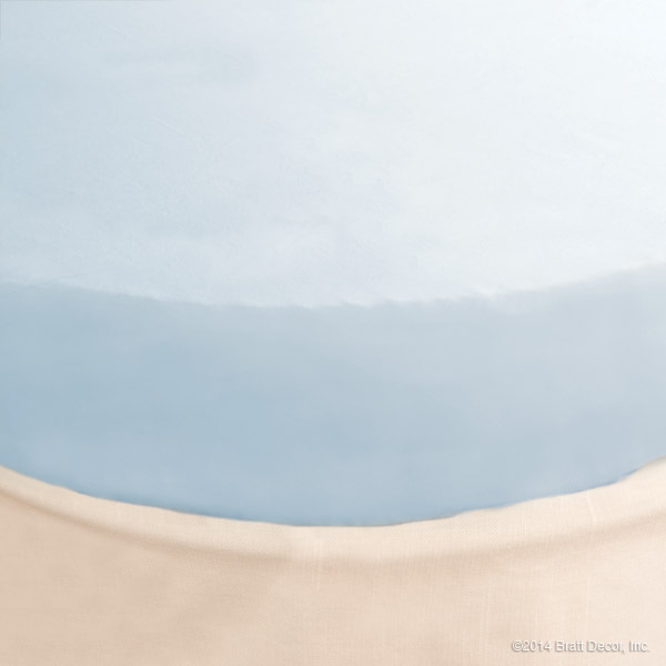 Classic Round Crib Sheet Light Blue