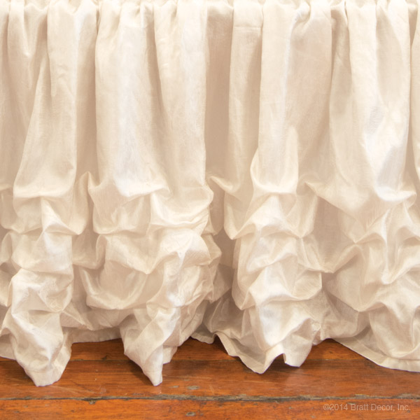 cream crib skirt