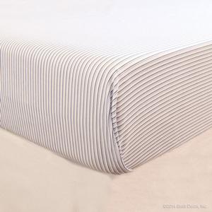 sheets cotton white stripes fitted