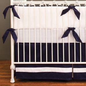 navy white blue cotton bumper