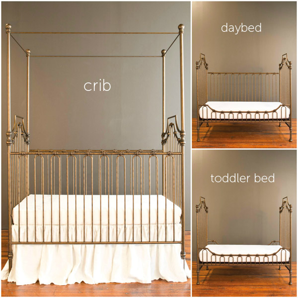 parisian 9 in 1 baby crib vint. gold