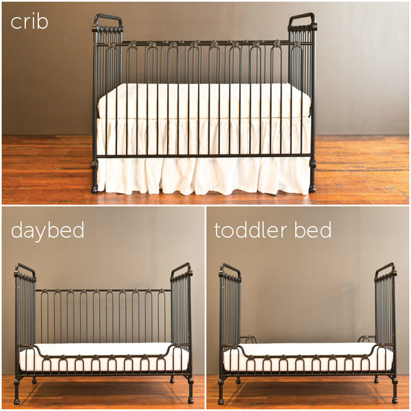 joy baby crib distressed black