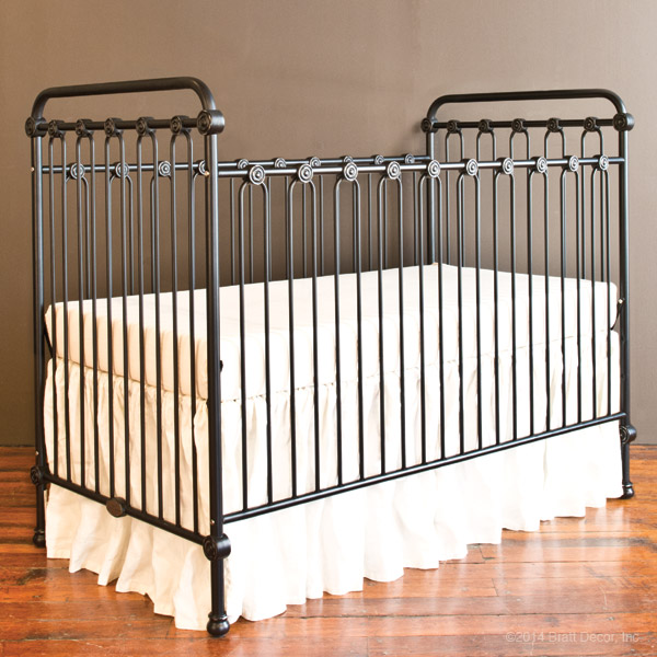 black metal baby crib