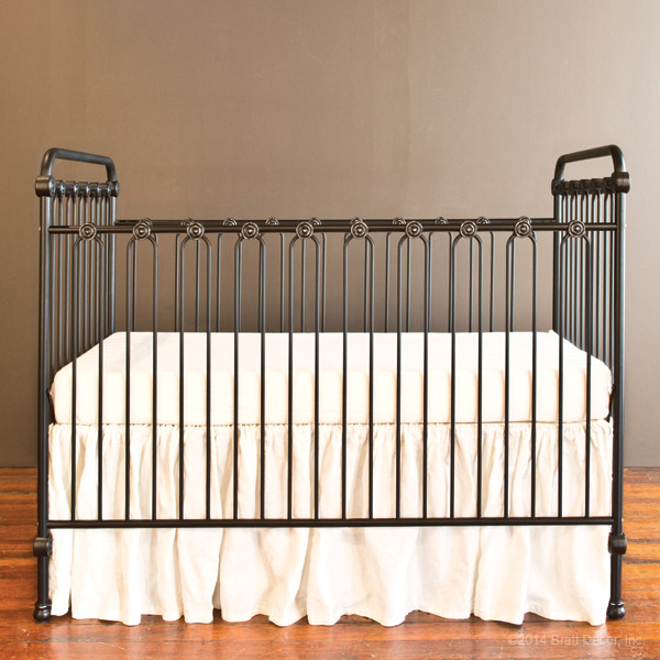 black iron crib