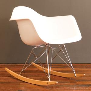 midcentury rocker - white