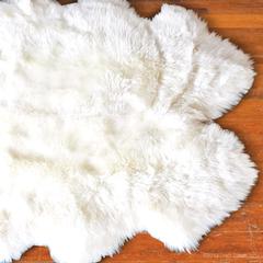 sheep skin fur rugs ivory