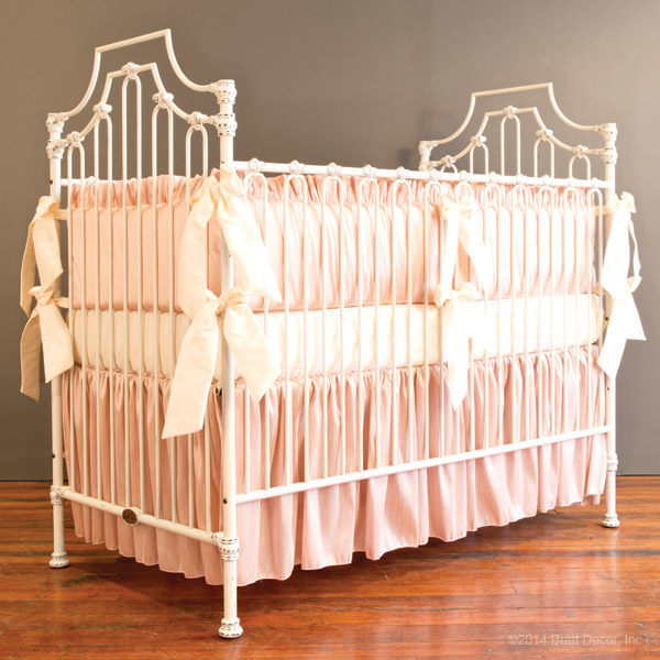 blush crib bumper