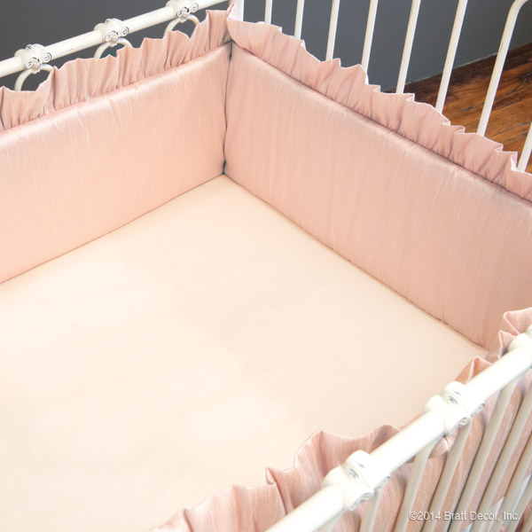 blush crib bumper