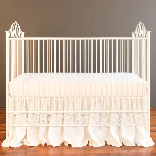 distressed white crib