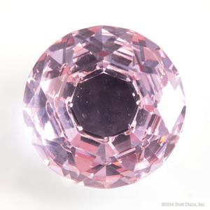 glamour knob - pink crystal