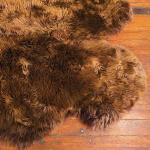 sheep skin fur rugs brown