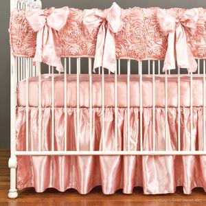 gia's rose crib rail collection - pink