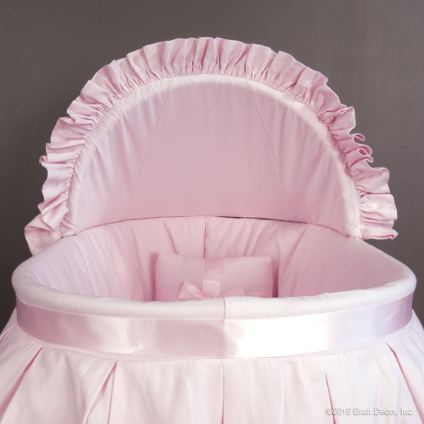 bebe pique bassinet - pink