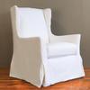 slipcovered wingback glider white denim