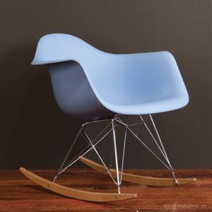 midcentury rocker - serenity blue