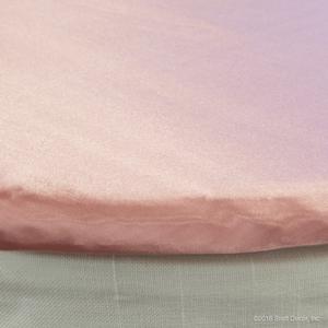 gia's rose round cradle sheet - pink