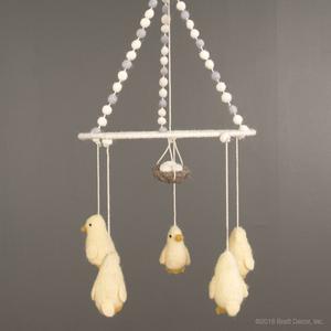 felted mobile - chicks