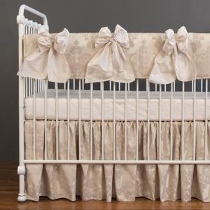 royal ivory crib rail cover collection