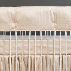 monroe crib rail cover - natural