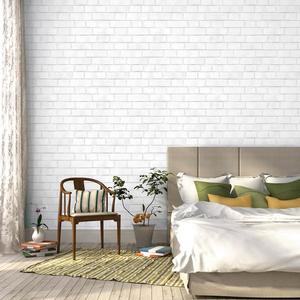 brick wallpaper in white