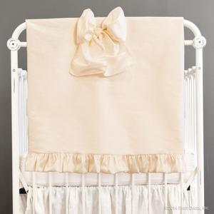 serafina crib blanket - cream