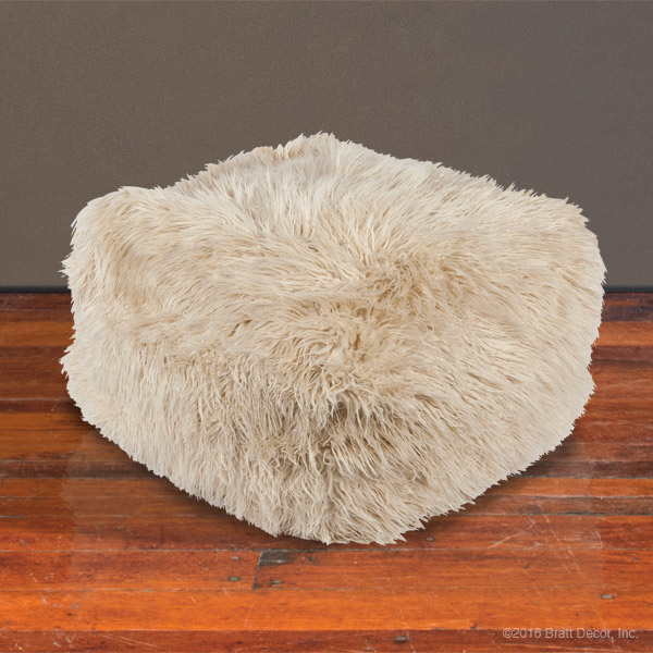 Shag Pouf Bisque New Shaggy Pouf Ottoman Shag Pouf Bisque New Shaggy Pouf Ottoman