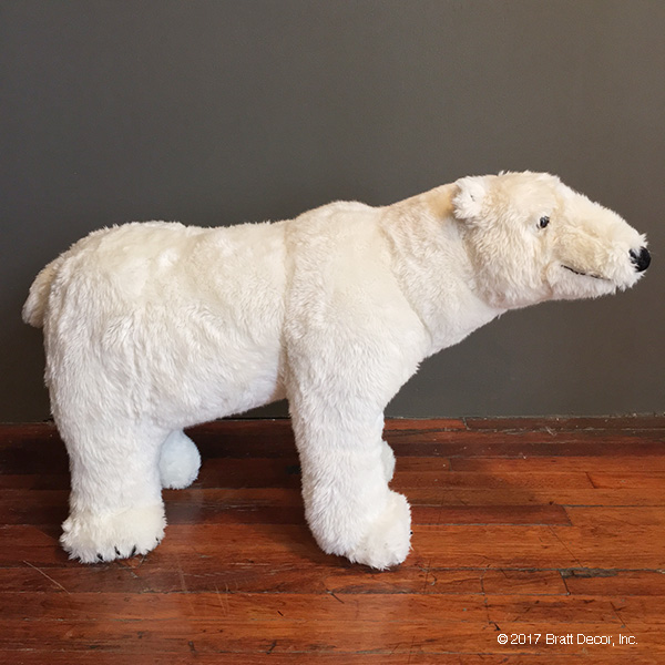 realistic polar bear plush