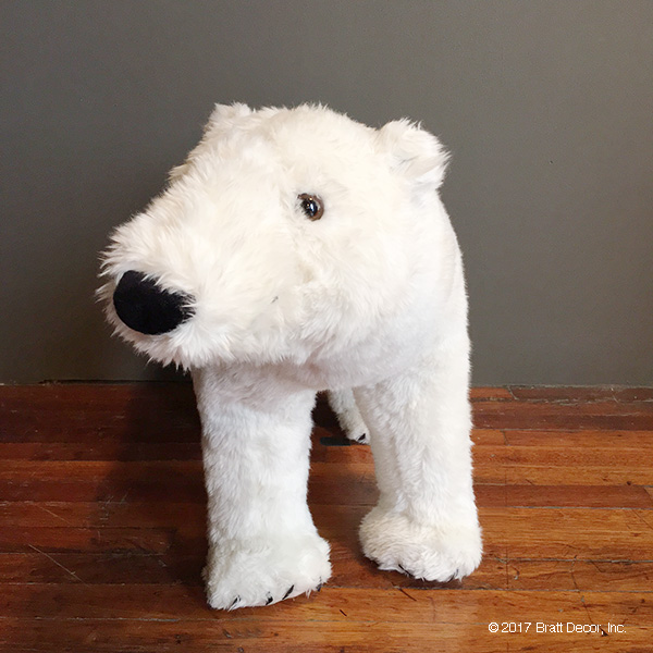 realistic polar bear plush