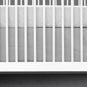 grey gray crib skirt modern