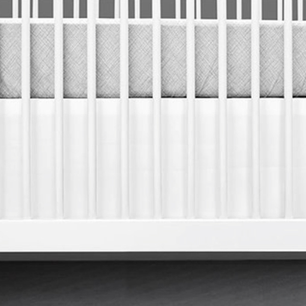 White Modern Crib Skirt